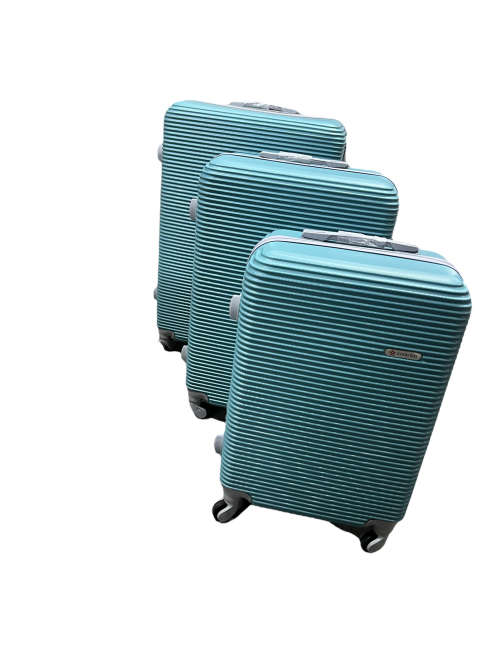 Large 31` Inch Size 3 Piece Hard Outer Shell Luggage Set - Soda Green
