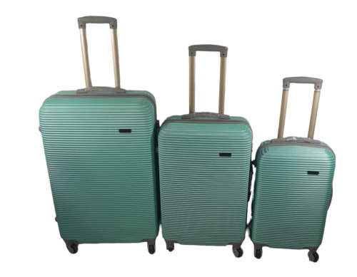Large 31` Inch Size 3 Piece Hard Outer Shell Luggage Set - Soda Green