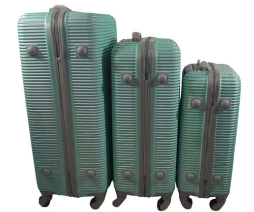 Large 31` Inch Size 3 Piece Hard Outer Shell Luggage Set - Soda Green
