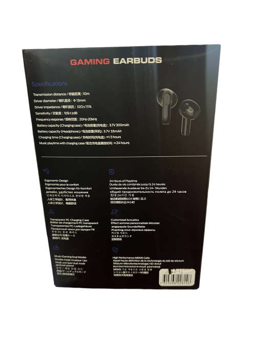Gaming Earbuds AIRMARS MS08 - Black High Quality