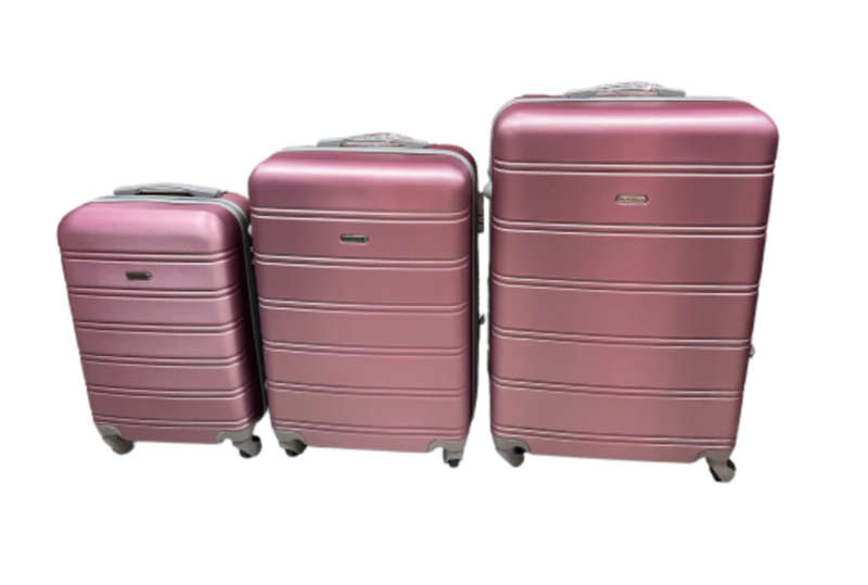 Latest Fashion Fancy Design High Quality Hard Outer Shell 3 in 1 Travel Luggage Set - Apple Green