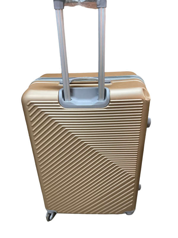 Latest Fashion Fancy Design High Quality Hard Outer Shell 3 in 1 Travel Luggage Set - Golden Demo