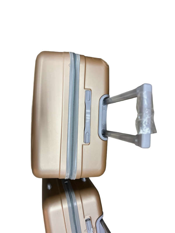 Latest Fashion Fancy Design High Quality Hard Outer Shell 3 in 1 Travel Luggage Set - Golden Demo