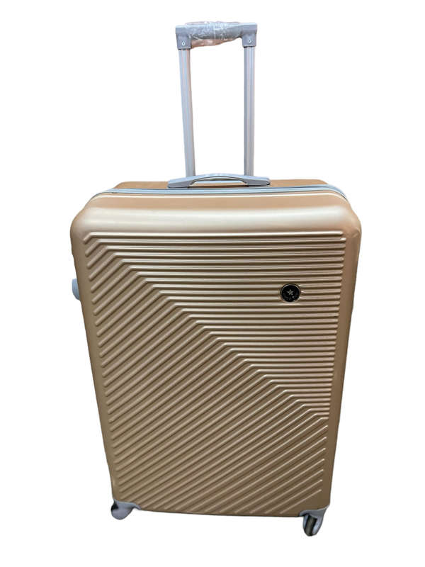 Latest Fashion Fancy Design High Quality Hard Outer Shell 3 in 1 Travel Luggage Set - Golden Demo