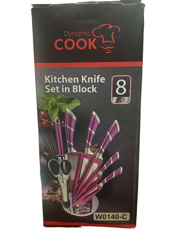 Dynamic Cook Set Of 8 Stainless Steel High Quality Kitchen Knife Set