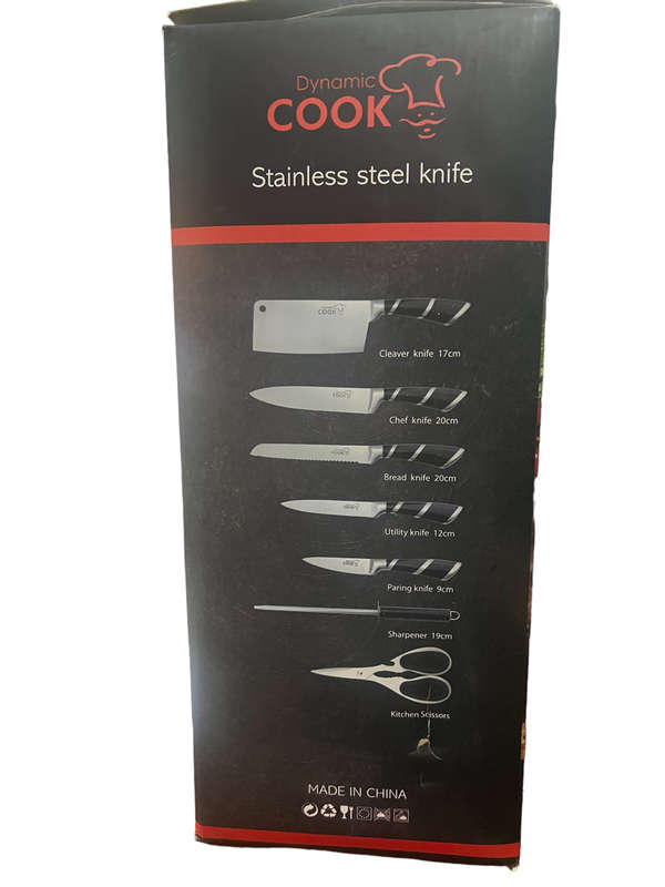 Dynamic Cook Set Of 8 Stainless Steel High Quality Kitchen Knife Set