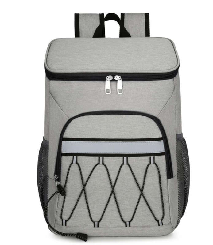 Portable Insulated Leakproof Cooler Bag Large  Lunch Picnic Bag Backpack - Grey
