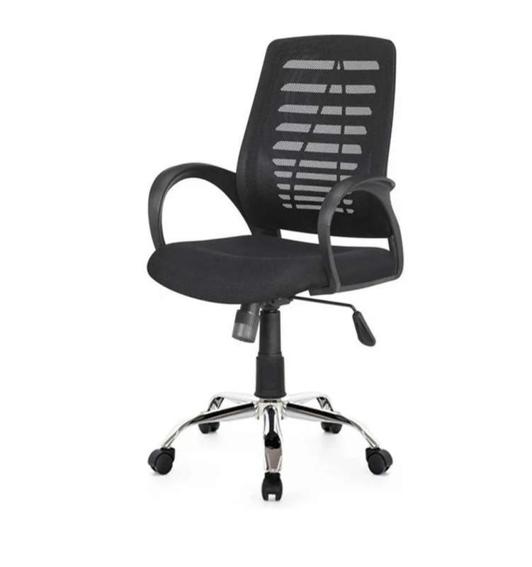 Black Ergonomic Office Chair with Armrest, Lift&Swivel/Tilt Mechanism and Metal Base Brand New