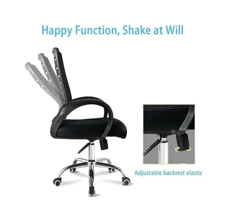 Black Ergonomic Office Chair with Armrest, Lift&Swivel/Tilt Mechanism and Metal Base Brand New