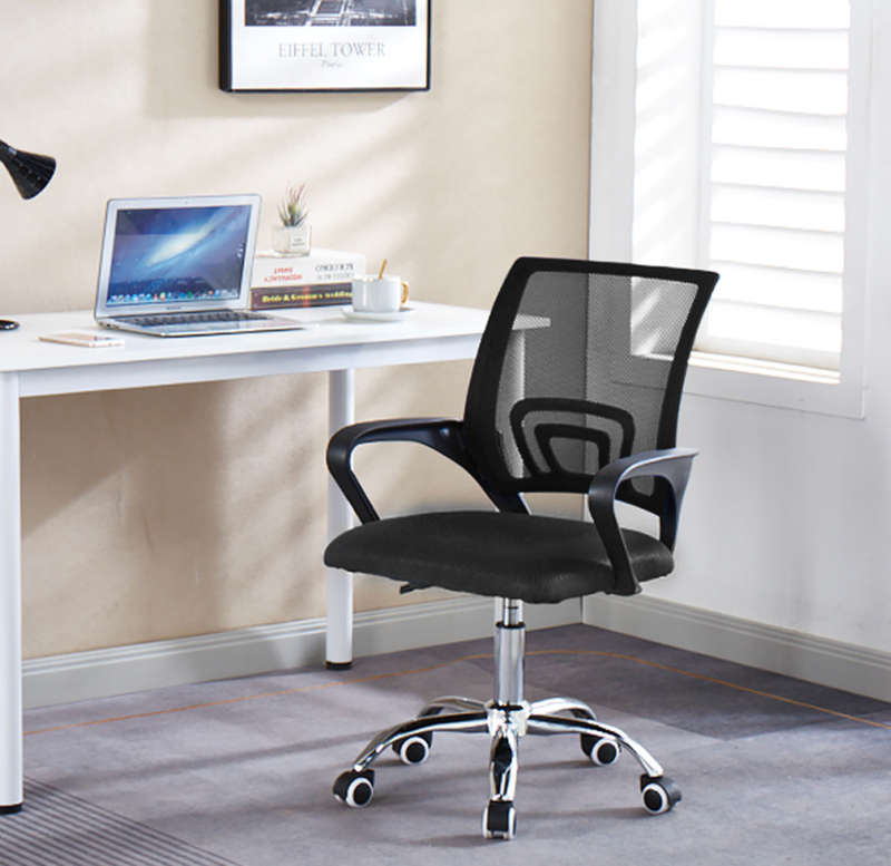 Office Chair Ergonomic Computer Chair Home Armchair Task Study Typist Chair - Black Display Unit
