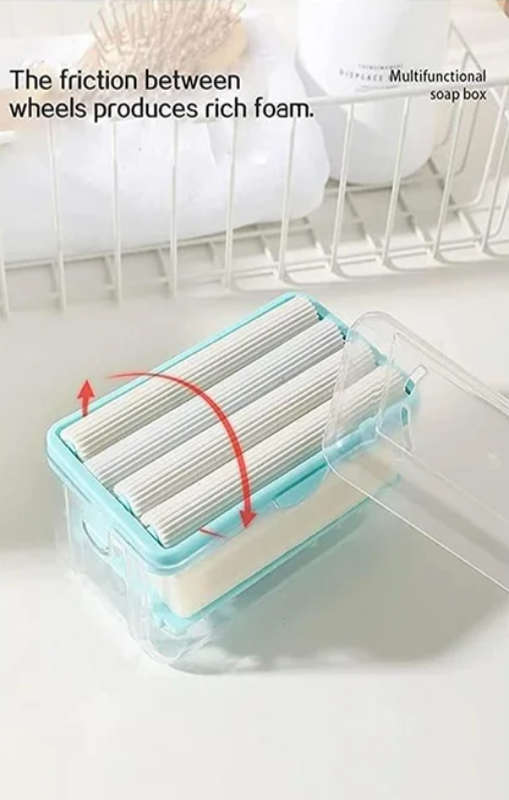 Soap Roller/Spreading Box Cleaning Storage Foaming Box - 2 in 1