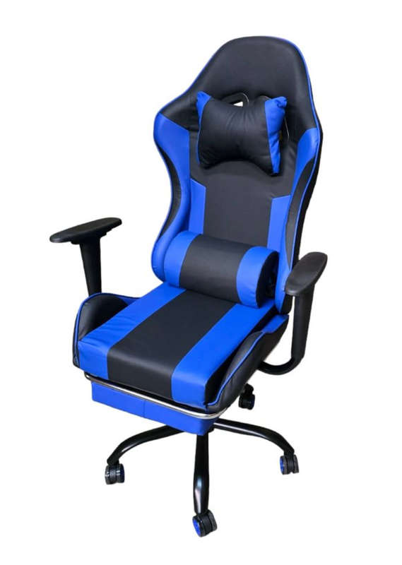 REX M Big Size High Back Reclinable Gaming Chair with Footrest and Arm Rest - Blue