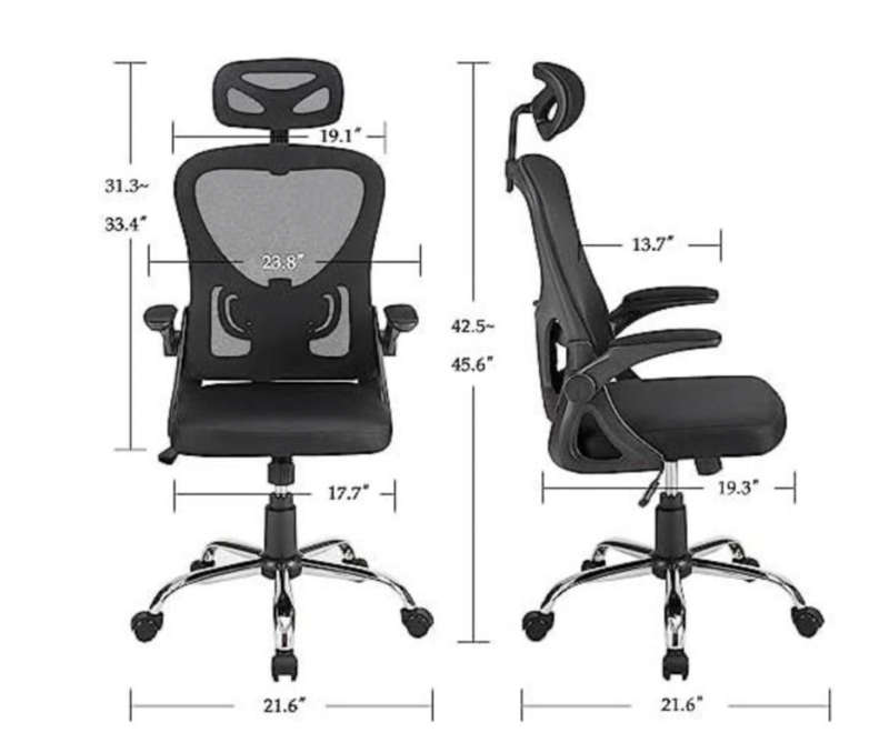 Ergonomic Swivel Desk Office Chair Adjustable Height with Wheels NEW