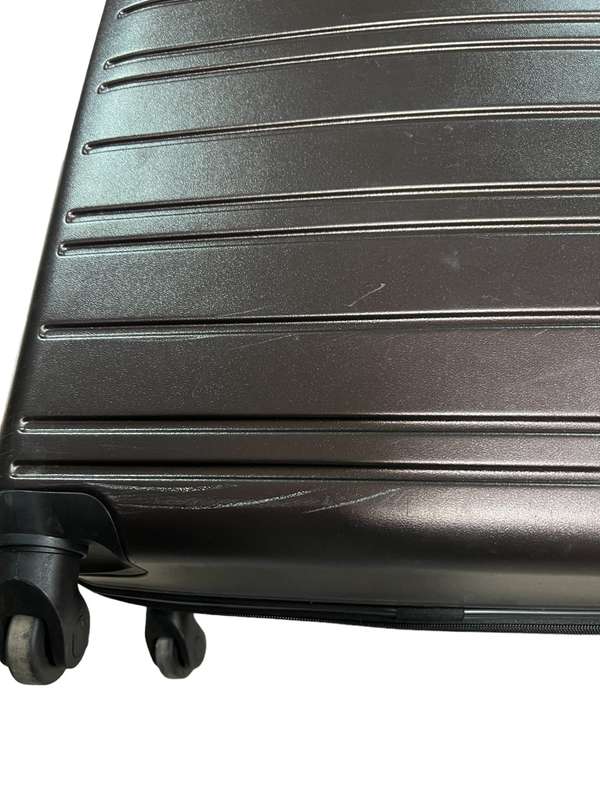 3 Piece Hard Outer Shell Premium Lightweight Luggage Set - Dark Brown - Demo - Read Description