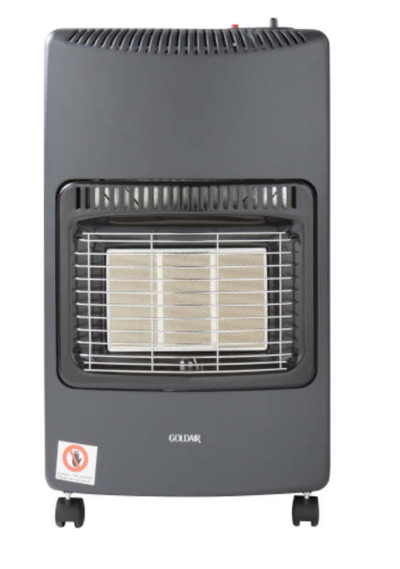Goldair 3 Panel Gas Heater Black 100% Tested and Working