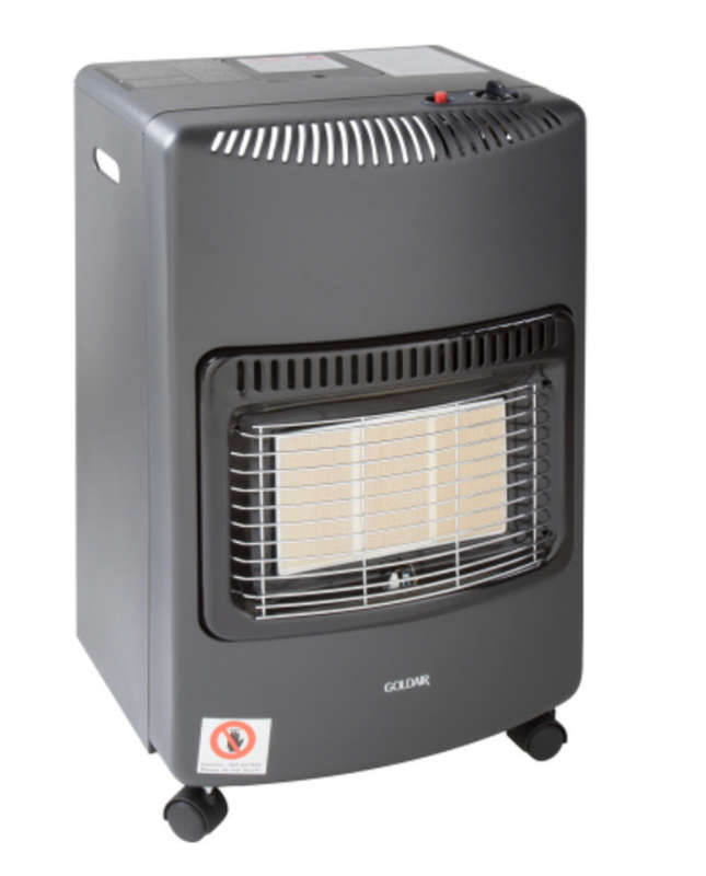 Goldair 3 Panel Gas Heater Black 100% Tested and Working