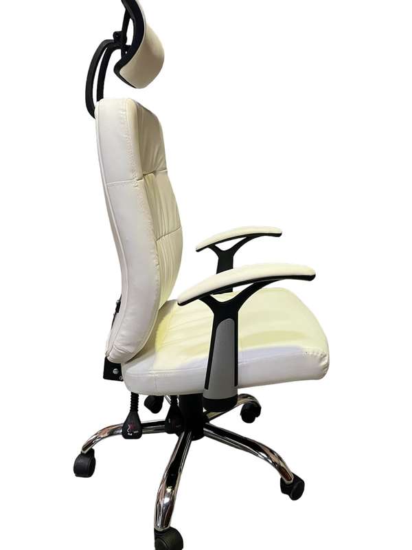 White Office Chair - Shubs Reclining Office Chair with Head and Arm rests Display Unit
