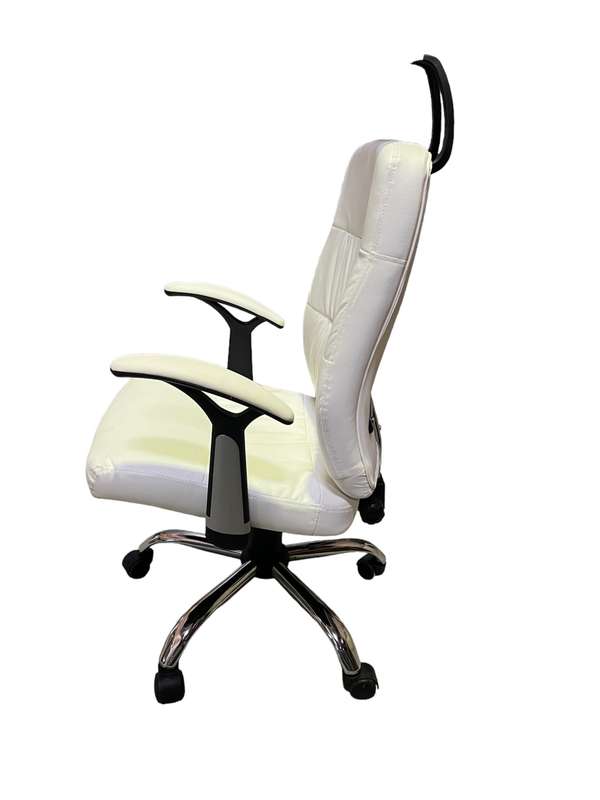 White Office Chair - Shubs Reclining Office Chair with Head and Arm rests Display Unit