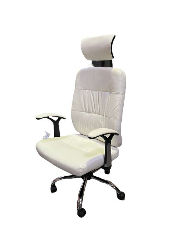 White Office Chair - Shubs Reclining Office Chair with Head and Arm rests Display Unit