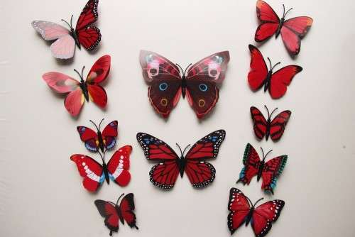 6x 3D Butterfly Wall Stickers