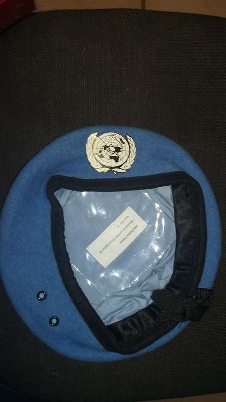 United Nations UN Beret and beret badge
