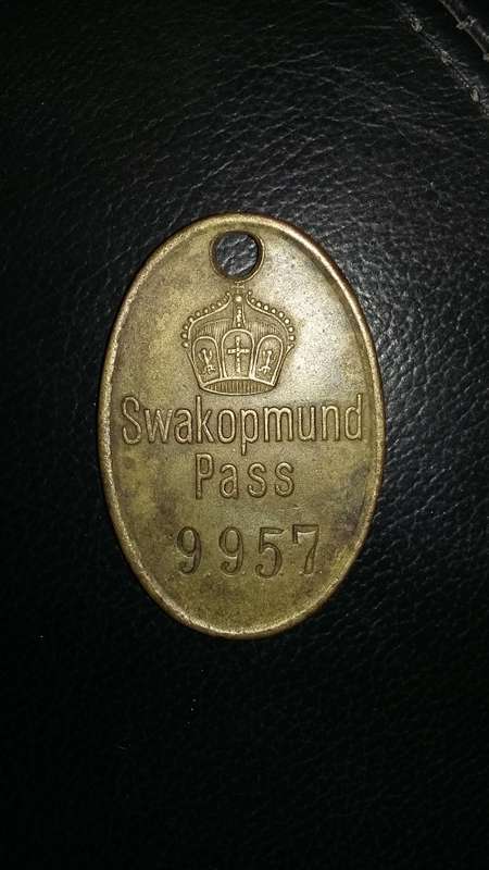 German South West African Native Pass- Swakopmund no. 9957