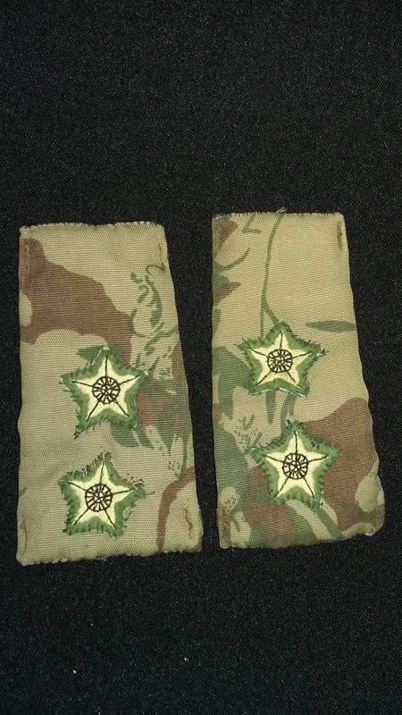 Old SAP Special Task Force Camo slip on ranks, Pair