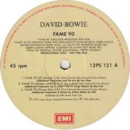 David Bowie - Fame 90 Promo 12" maxi single