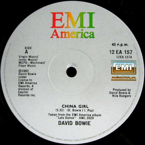 David Bowie - China Girl 12` Maxi Single