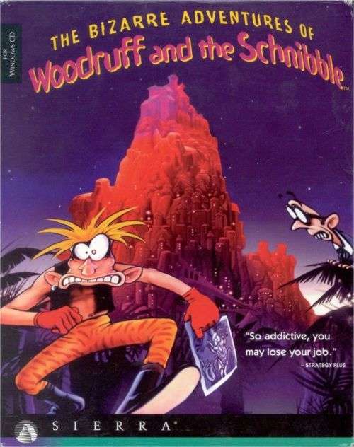 The Bizarre Adventures of Woodruff and the Schnibble PC Big box adventure game (pc cd)