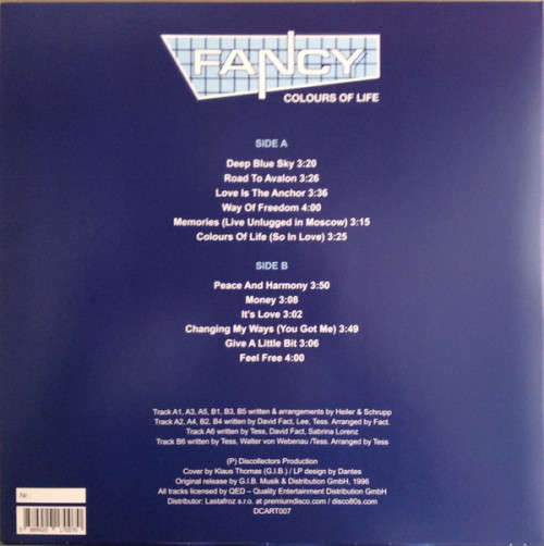 Fancy - Colours of Life LP (limited edition vinyl issue)