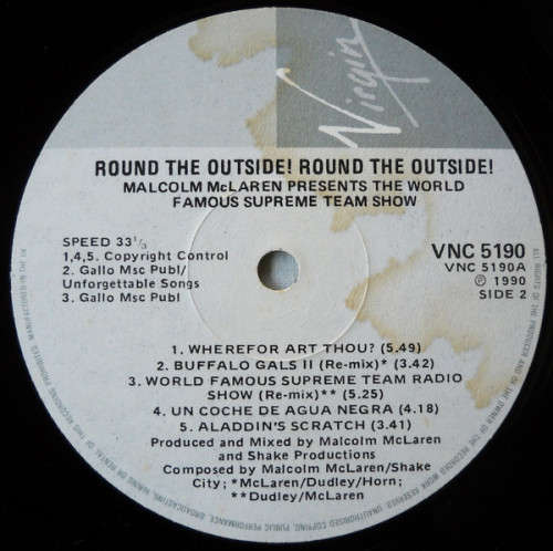 Malcolm McLaren - Round the Outside! Round the Outside! LP