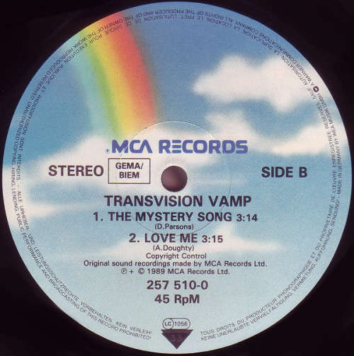 Transvision Vamp - The Only One 12` maxi single