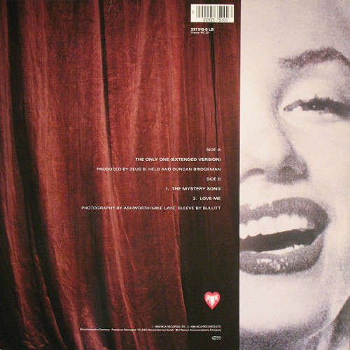 Transvision Vamp - The Only One 12` maxi single