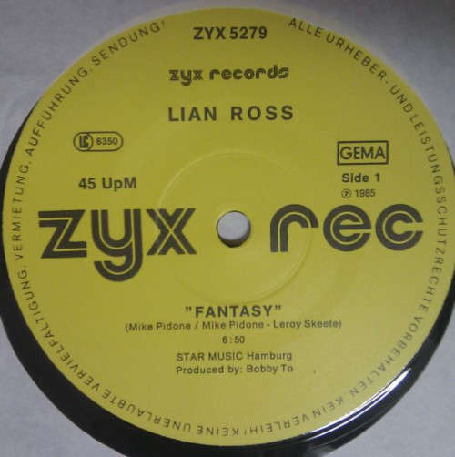 Lian Ross - Fantasy / Saturday Night 12` Maxi Single