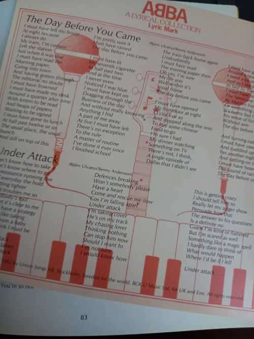 ABBA - A Lyrical Collection 1972-1982 (lyric booklet)