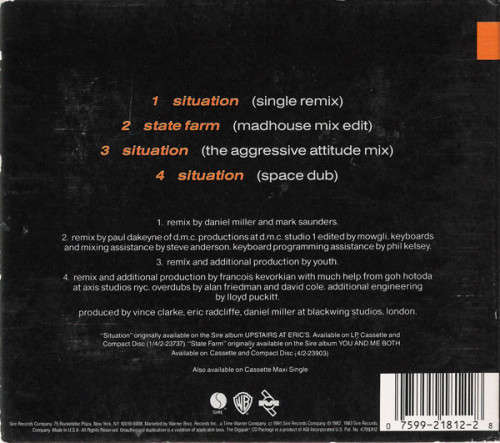Yaz - Situation remix cd maxi single (Yazoo / Vince Clarke / Alison Moyet)
