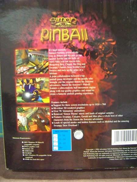 Simon the Sorcerer Pinball PC Big Box Game