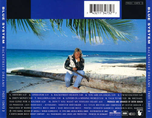Blue System - Backstreet Dreams CD (Dieter Bohlen / Modern Talking)