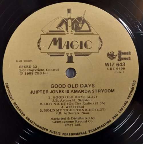 Jupiter Jones is Amanda Strydom - Good Old Days LP