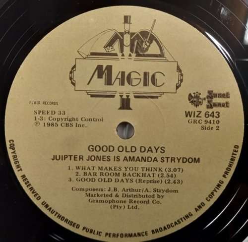 Jupiter Jones is Amanda Strydom - Good Old Days LP