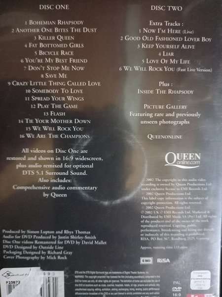 Queen - 3 DVD Bundle: Greatest Flix 1 and 2 (2 x 2DVD sets) PLUS Live At Wembley (2DVD)