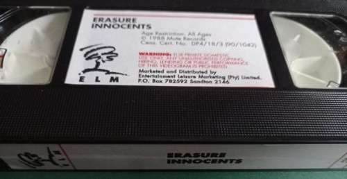 Erasure - Innocents VHS (Live concert)