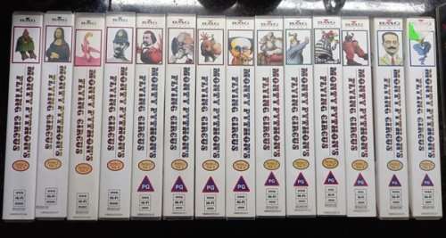 Monty Python`s Flying Circus - complete series 1 to 4 on VHS (14 volumes)