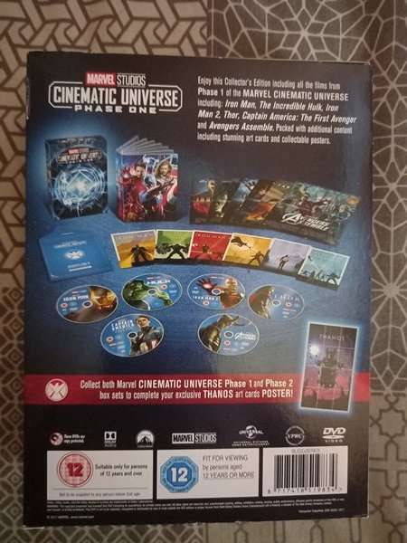 Marvel Cinematic Universe - Phase One (6DVD set incl extras) Phase 2 and 3 also available