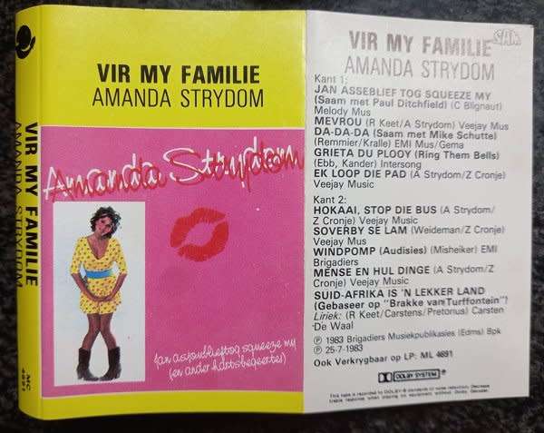 Amanda Strydom - Vir My Familie cassette