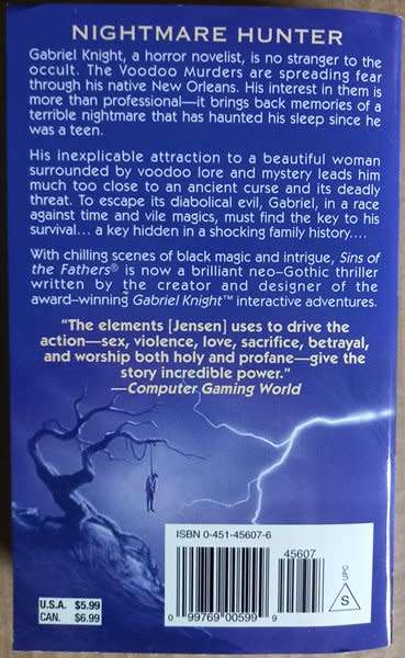 Gabriel Knight - Sins of the Fathers Paperback (Jane Jensen / Sierra)