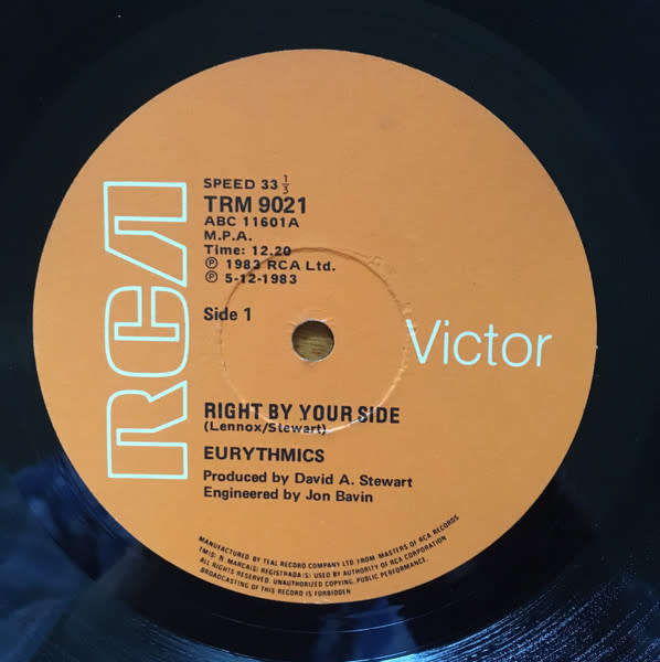 Eurythmics - Right By Your Side 12` maxi single