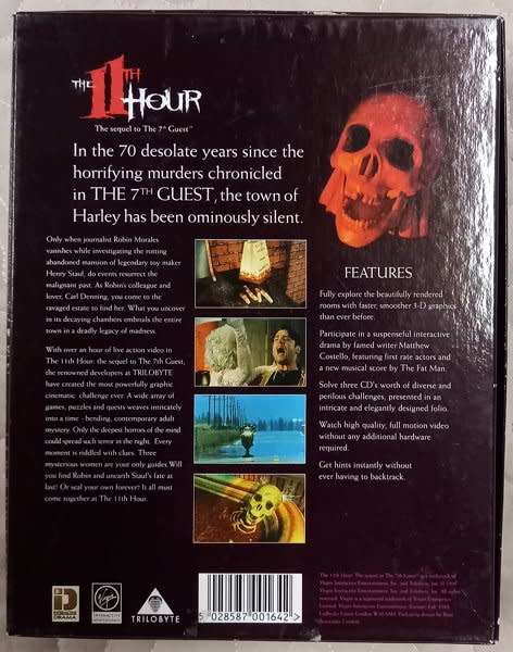 The 11th Hour (the sequel to the 7th Guest) PC CD Big Box Adventure Game