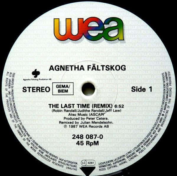 Agnetha Faltskog - The Last Time 12` maxi single (ABBA)